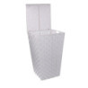Cestone poliestere bianco quadro 33x33x53 cm capiente e moderno
