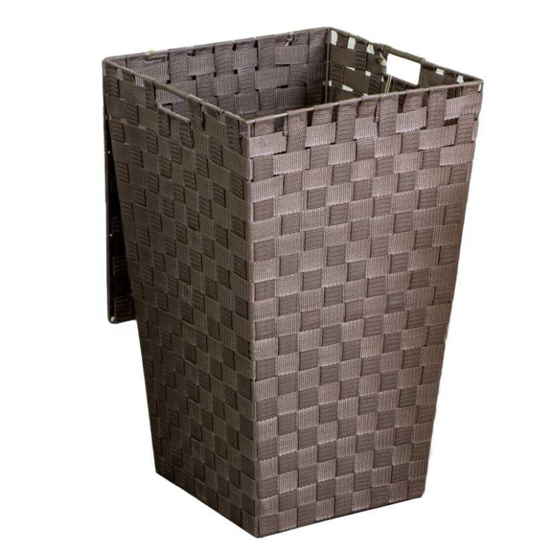 Cestone poliestere tortora quadro 33x33x53 cm contenitore pratico