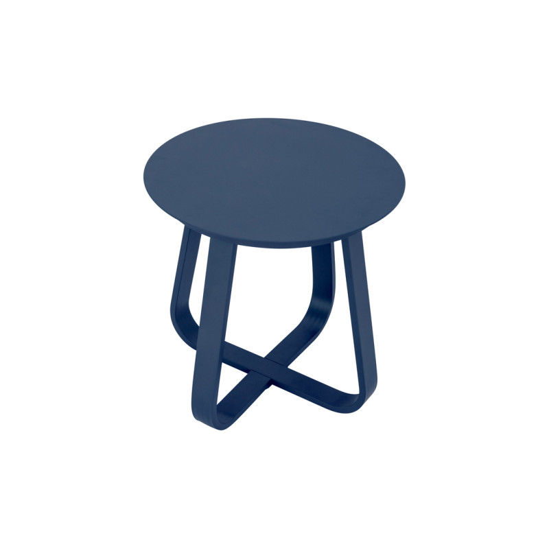 Salotto Monaco Alluminio Blu Cuscini Alti Bianchi Moia