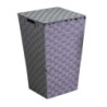 Cestone poliestere grigio quadro 33x33x53 cm contenitore pratico
