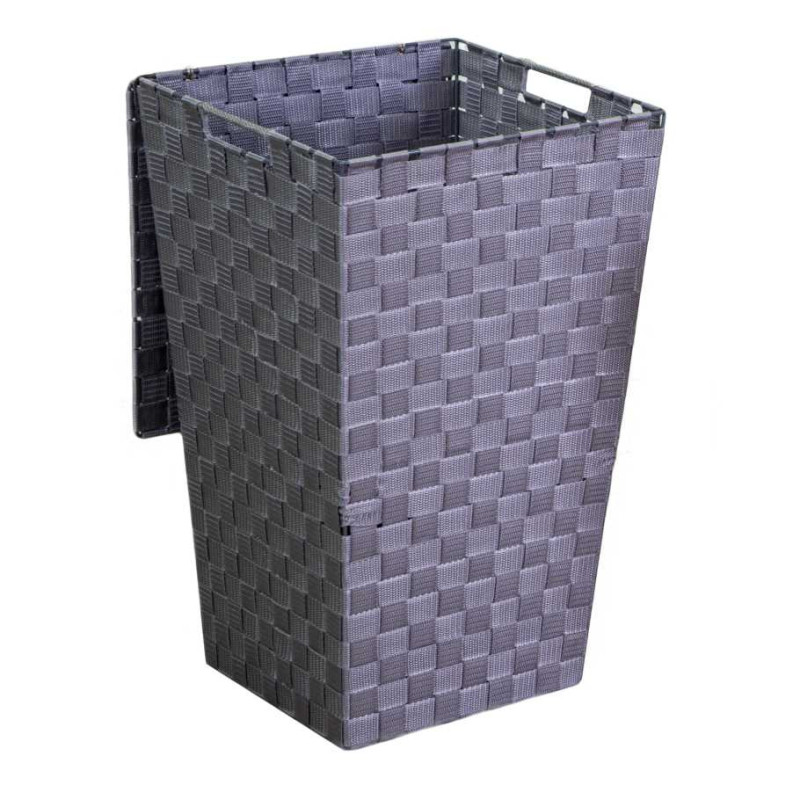 Cestone poliestere grigio quadro 33x33x53 cm contenitore pratico