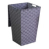 Cestone poliestere grigio quadro 33x33x53 cm contenitore pratico