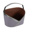 Portariviste tessuto grigio e argento con manico 37x25H9/22,5