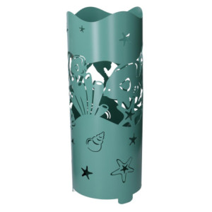 Portaombrelli metallo verde acqua tondo Ø19H49 conchiglie design