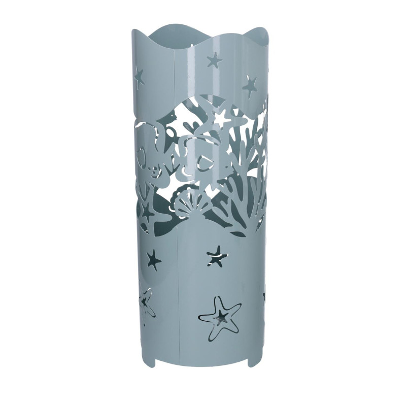 Portaombrelli metallo azzurro tondo Ø19H49 conchiglie design