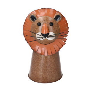 Zoom Portavaso latta leone cm ø20h30