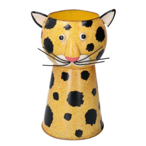 Zoom Portavaso latta leopardo cm ø20h30