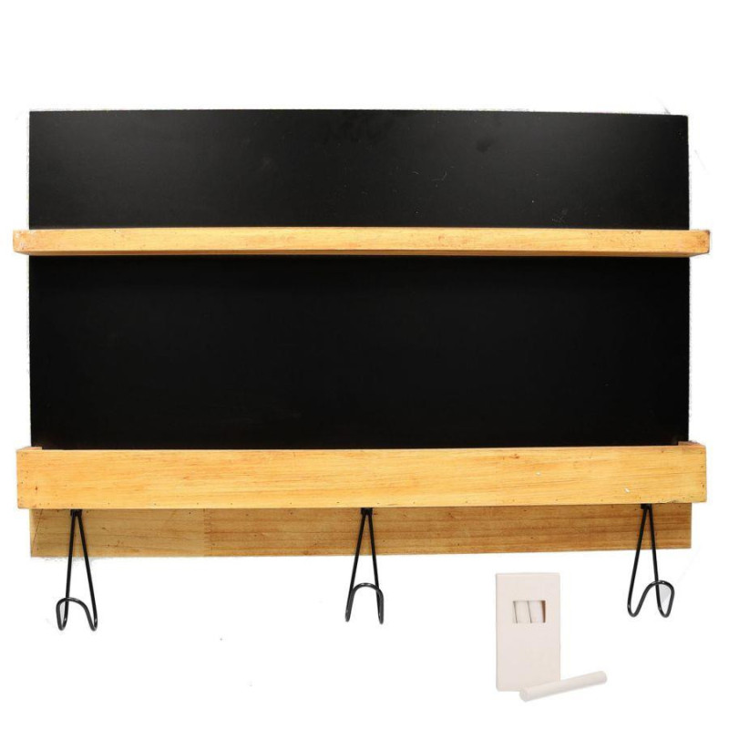 Lavagna con appendino legno 3 posti 60x40/47x8 cm pratica