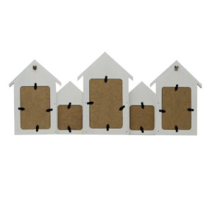 Zoom Portafoto mare legno cabine multiplo 5pcm 60x3,5h26