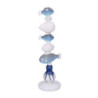 Decorazione mare resina bianco azzurro blu 14x13,5x45,5 cm moderna