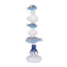 Decorazione mare resina bianco azzurro blu 14x13,5x45,5 cm moderna