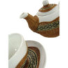 Teiera con tazza decoro bambù noce elegante e resistente