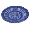 Centrotavola ceramica blu tondo Ø40x4 cm decorazione elegante