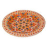 Centrotavola ceramica arancione tondo Ø40x8 cm decorazione casa