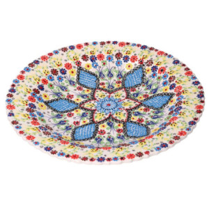 Zoom Centrotavola ceramica bianco tondo cm ø40h4