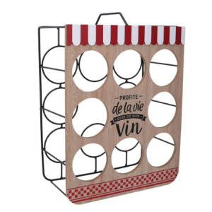 Portabottiglie Legno 8 Posti Bistrot 30x16x41 cm – Stile e praticità vino