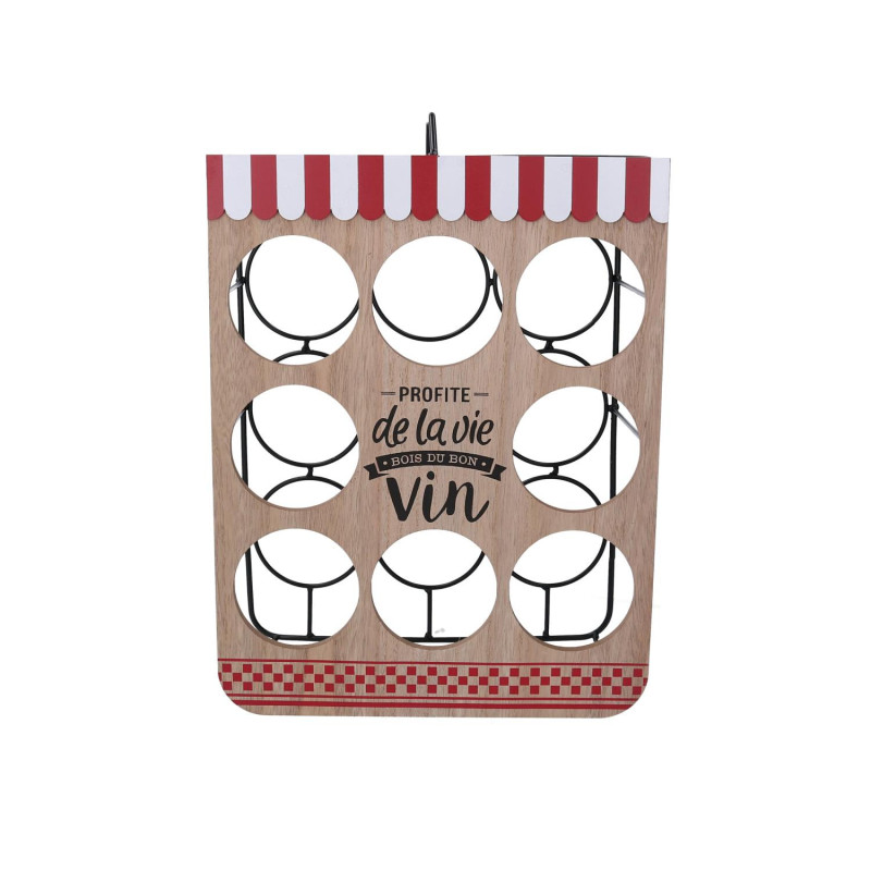 Portabottiglie Legno 8 Posti Bistrot 30x16x41 cm – Stile e praticità vino