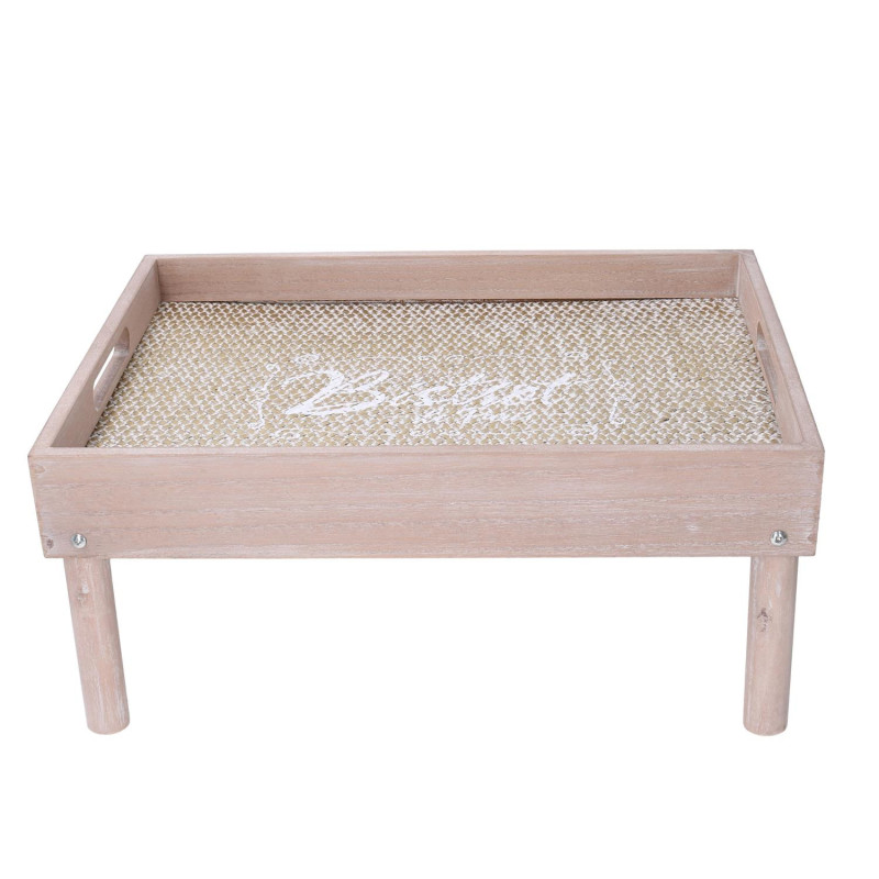 Vassoio Tavolino Legno Naturale 40x30x6/18 cm – Versatilità e stile