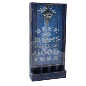 Zoom Apribottiglie legno blu rettangolare cm 19x38,5x7,5