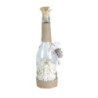 Bottiglia mare con conchiglie e stelle 8x30x8 cm decorazione