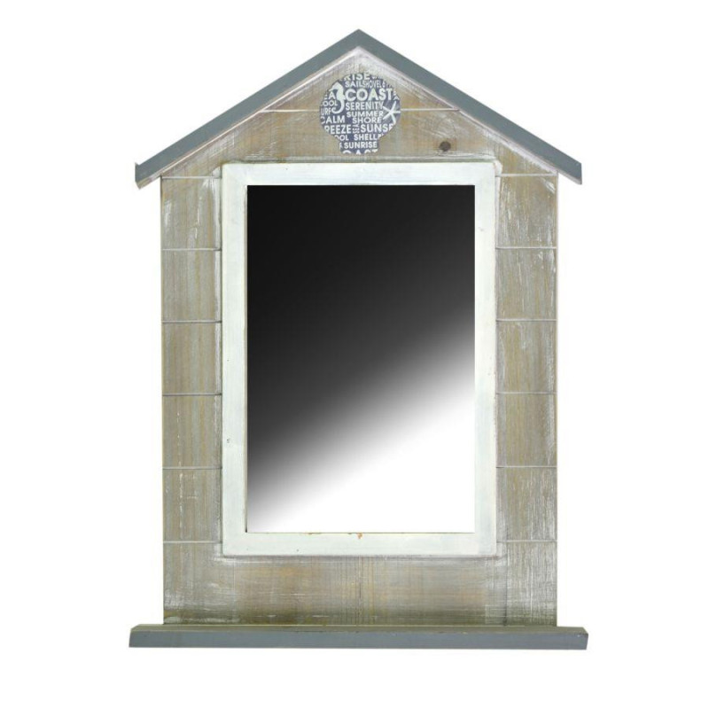 Specchio Mare cabina 32x6x42 cm stile marino decorativo casa
