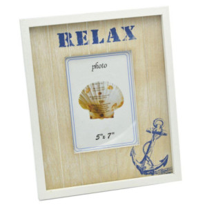 Portafoto mare da tavolo beige rettangolare 25x25x30,5 cm