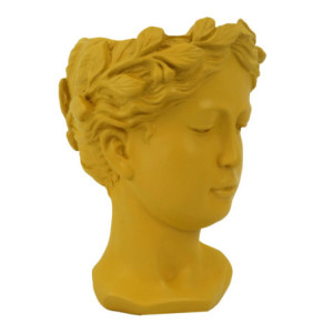 Zoom Portavaso resina busto oro cm 14x16h21