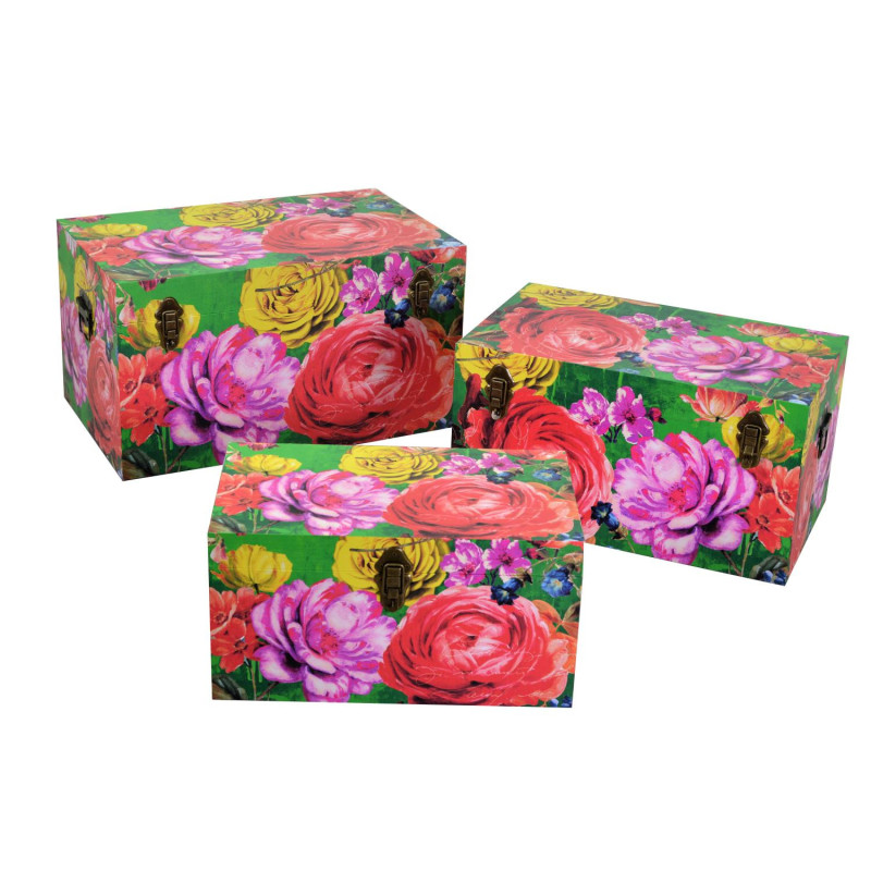 Baule ecopelle multicolor set 1-3 grande 64,5×40×h35 cm — levanteshop.it