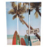 Paravento stampa 3 ante mare palme 120,6x2,5x180 cm design