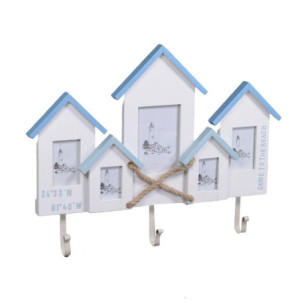 Appendino mare legno 3 posti portafoto multiplo cabina originale