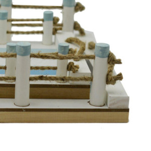 Zoom Vassoio mare legno 1-2 con corda rettangolare cm 39x29h10,5