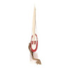 Barca legno tessuto rosso 31x7,5x53 cm decorazione mare casa