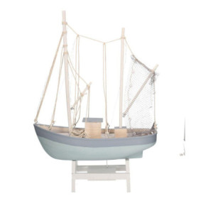 Zoom Barca legno con led cm 43xh62x14