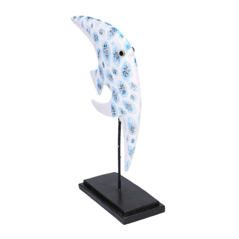 Pesce mare resina con decori 23x9,5x32 cm decorazione marina