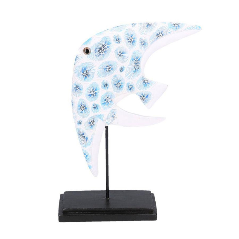 Pesce mare resina con decori 23x9,5x32 cm decorazione marina