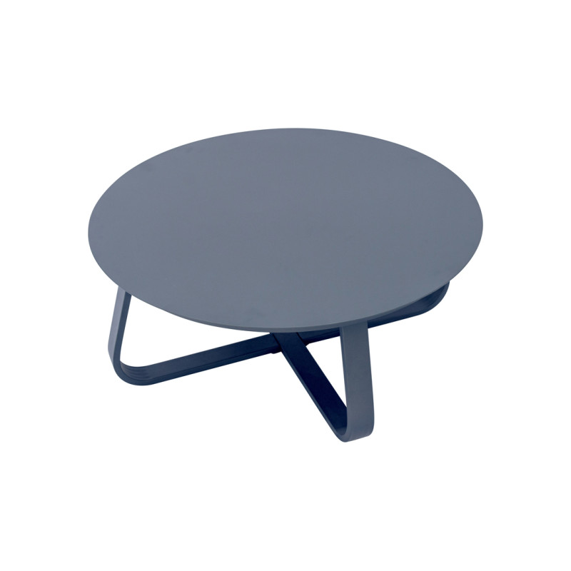 Salotto Monaco Alluminio Blu Cuscini Alti Bianchi Moia