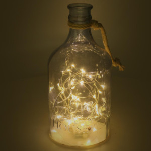 Zoom Bottiglia vetro led cm ø14,5h30