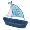 Svuotatasche metallo Mare barca blu 38,5x14x3,35 cm decorativo