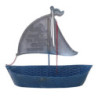 Svuotatasche metallo Mare barca blu 38,5x14x3,35 cm decorativo
