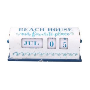Zoom Calendario metallo mare bianco cm 29x13,5h11,5