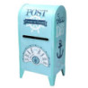 Cassetta posta metallo mare azzurro 18x13,5x35,5 cm decorazione