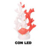 Corallo ceramica mare con led rosso 14,5x8,2x22,5 cm luminoso