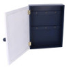 Portachiavi cancelletto legno mare 6 posti blu/bianco 20x5,5x26 cm