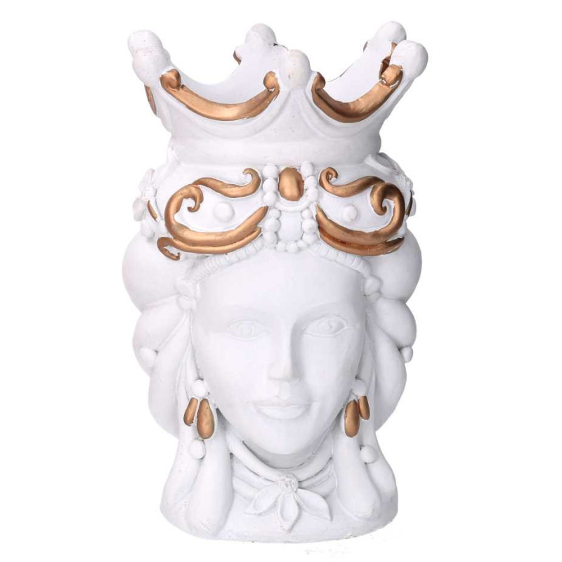 Portavaso Bianco H14.5cm Resina | Levante Shop