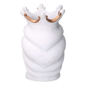 Zoom Portavaso resina busto regina bianco cm 14x14,5h26
