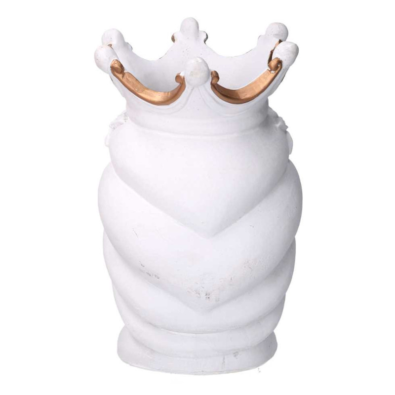 Portavaso Bianco H14.5cm Resina | Levante Shop