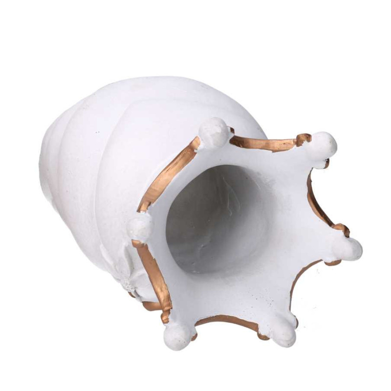 Portavaso Bianco H14.5cm Resina | Levante Shop