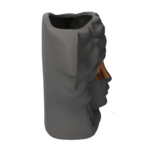 Zoom Portavaso ceramica busto grigio cm 27x13,5h23