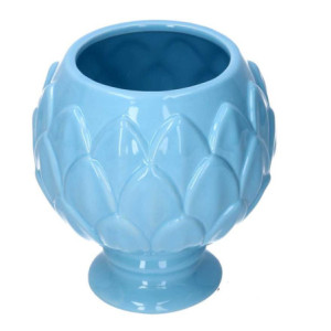 Zoom Vaso calice ceramica azzurro cm ø20,5h21,5