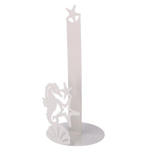 Portascottex metallo cavalluccio bianco tondo Ø15xH33 cm pratico